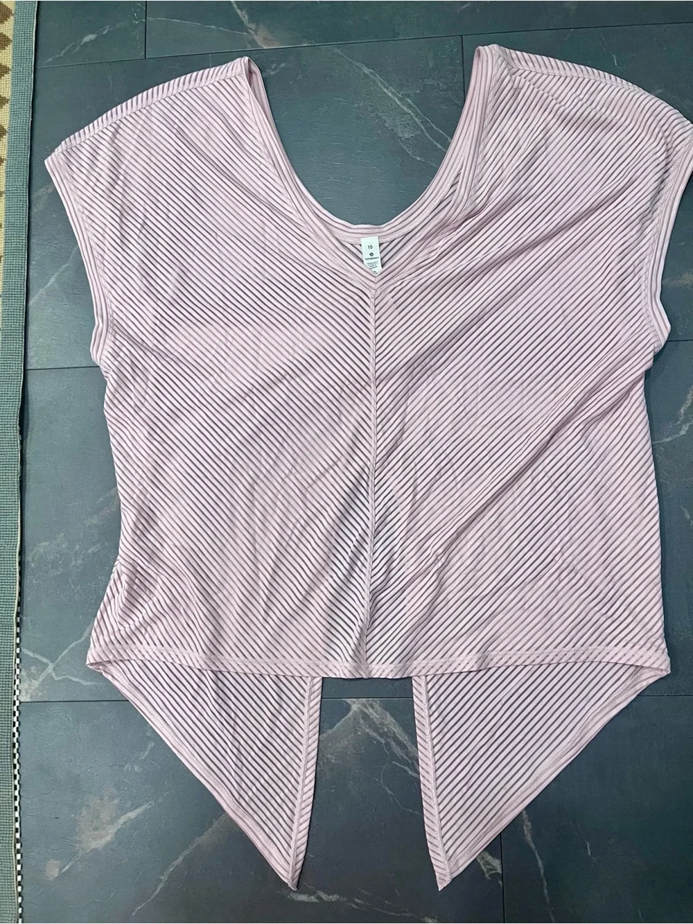 lululemon Ahead By Miles' Tie Back Mesh Tee